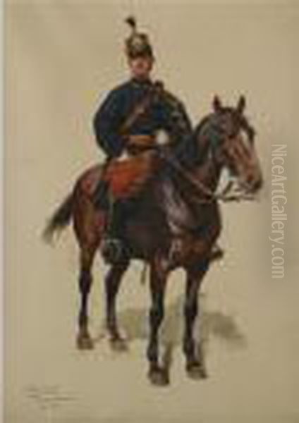 Works From The Collection Of Stanley J. Seeger
 

 
 
 

 
 Un Soldat De La Cavalerie Oil Painting by Jean Baptiste Edouard Detaille