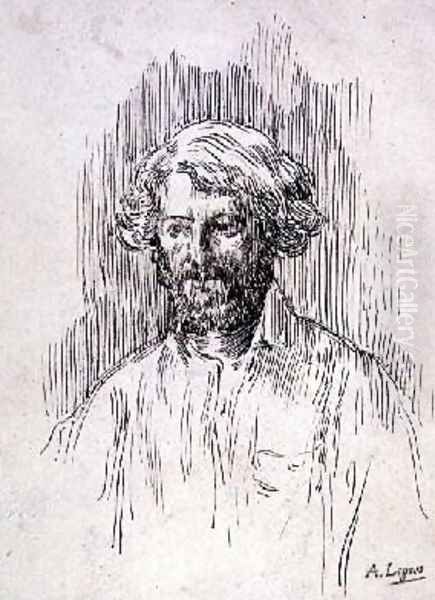 Self Portrait Oil Painting by Alphonse Legros