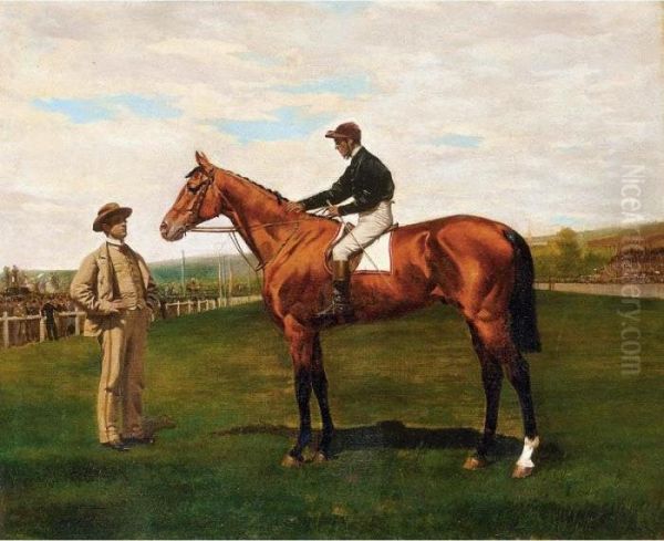 Glaneuse On A Racecourse Oil Painting by Jean Baptiste Edouard Detaille