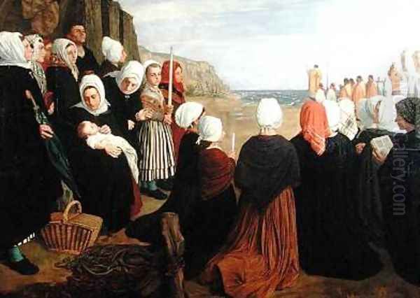 Blessing of the Sea Oil Painting by Alphonse Legros