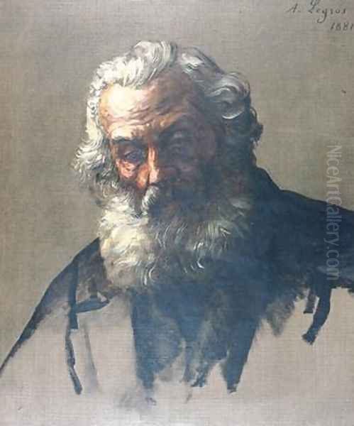 Head of an Old Man by Alphonse Legros