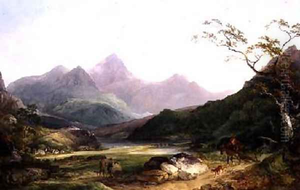 A View of Snowdon from Capel Curig 1787 Oil Painting by Philip Jacques de Loutherbourg