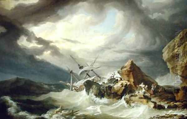 Shipwreck 1760 Oil Painting by Philip Jacques de Loutherbourg