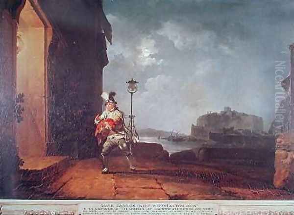 David Garrick as Don John in his adaptation of The Chances Oil Painting by Philip Jacques de Loutherbourg