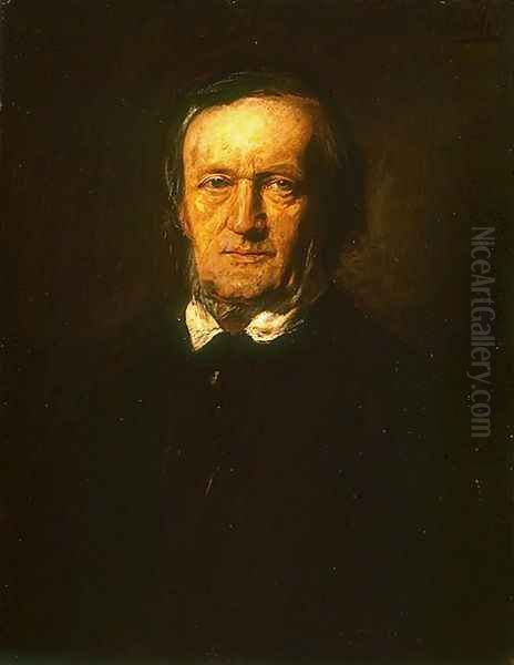 Bildnis Richard Wagner (Portrait of Richard Wagner) Oil Painting by Franz von Lenbach