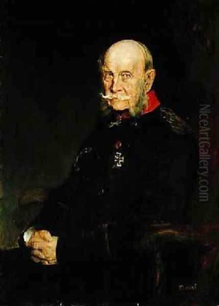 Kaiser Wilhelm I 1797-1888 Oil Painting by Franz von Lenbach