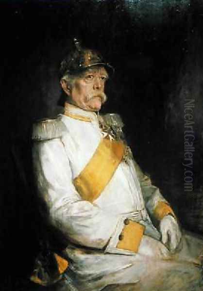 Chancellor Otto Von Bismarck 1815-98 Oil Painting by Franz von Lenbach