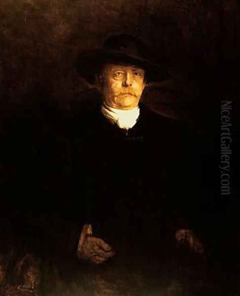 Portrait of Otto Von Bismarck Oil Painting by Franz von Lenbach