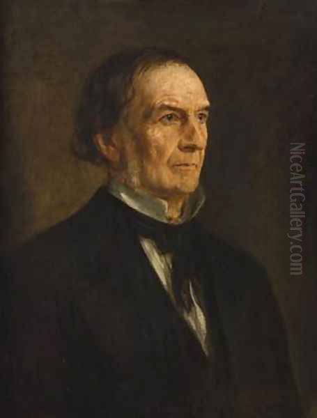 Portrait of William Ewart Gladstone Oil Painting by Franz von Lenbach