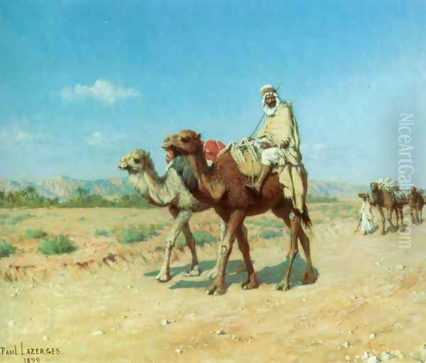 In the Desert Oil Painting by Jean Baptiste Paul Lazerges