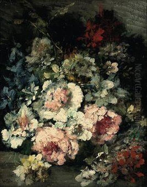 Summer Blooms Oil Painting by Narcisse-Virgile D Az De La Pena