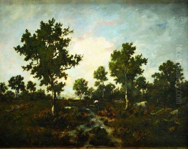 Apremont, Boisiere En Foret Oil Painting by Narcisse-Virgile D Az De La Pena