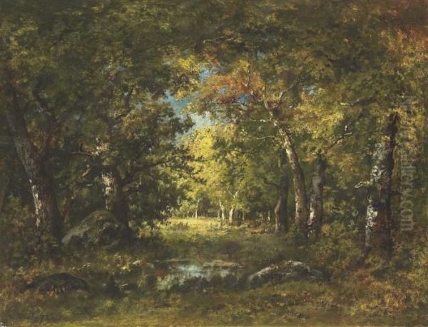 Grande Foret, Sous-bois Oil Painting by Narcisse-Virgile D Az De La Pena