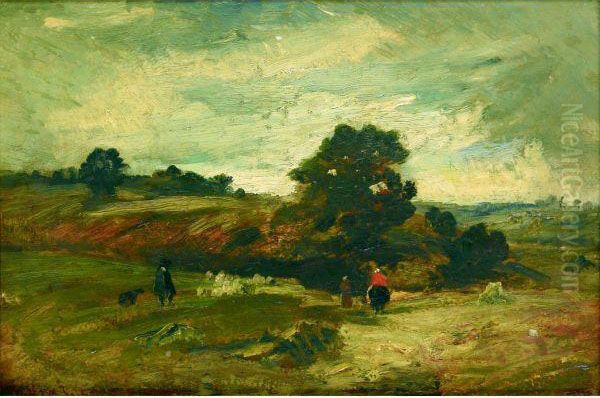 Paysage Au Troupeau Oil Painting by Narcisse-Virgile D Az De La Pena