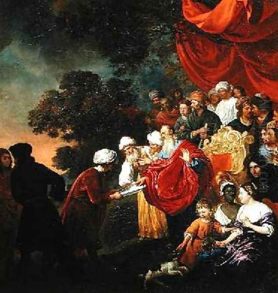 Zerubbabel Showing a Plan of Jerusalem to Cyrus Oil Painting by Jacob van Loo