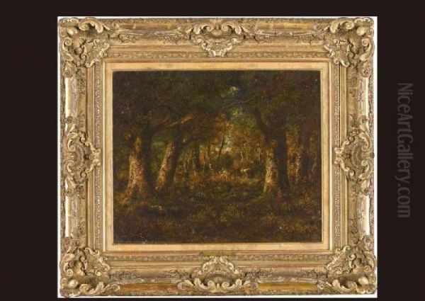 In The Forest Oil Painting by Narcisse-Virgile D Az De La Pena