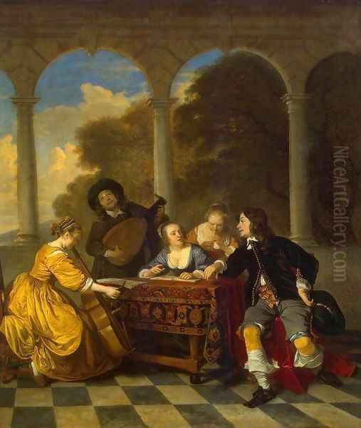 Concert Oil Painting by Jacob van Loo