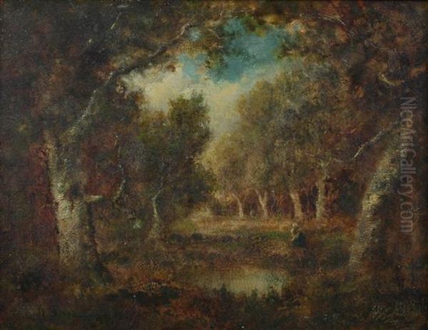 Autumn Clearing Oil Painting by Narcisse-Virgile D Az De La Pena