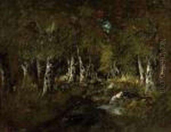 The Dark Wood Oil Painting by Narcisse-Virgile D Az De La Pena