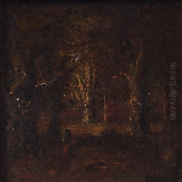 Forest Interiors Oil Painting by Narcisse-Virgile D Az De La Pena