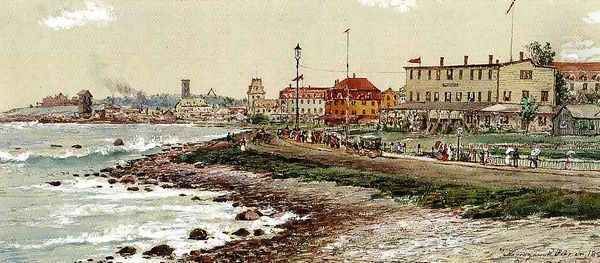 Narragansett Pier in 1888 Oil Painting by Edmund Darch Lewis