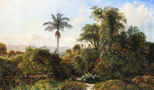 Cuban Landscape Oil Painting by Edmund Darch Lewis