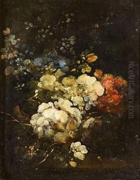 Jetee De Fleurs. Oil Painting by Narcisse-Virgile D Az De La Pena