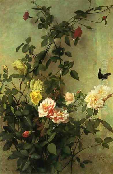 Floral Still Life Oil Painting by George Cochran Lambdin