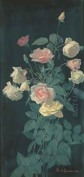 Roses Oil Painting by George Cochran Lambdin