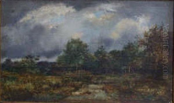 Paisaje Con Nubes Oil Painting by Narcisse-Virgile D Az De La Pena