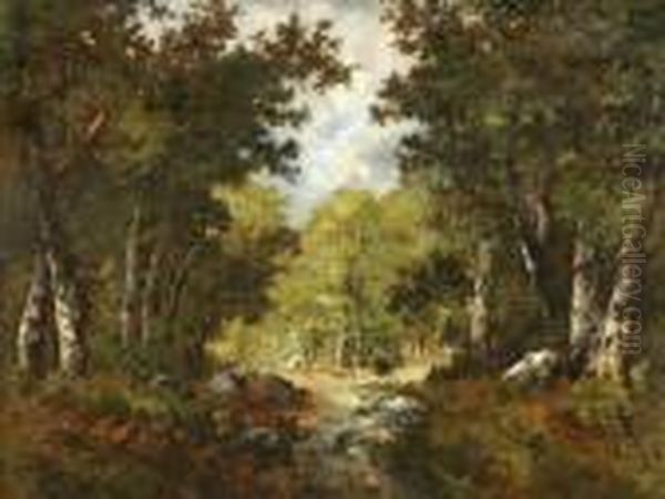 La Clairiere A Barbizon,le Bas Breau Oil Painting by Narcisse-Virgile D Az De La Pena