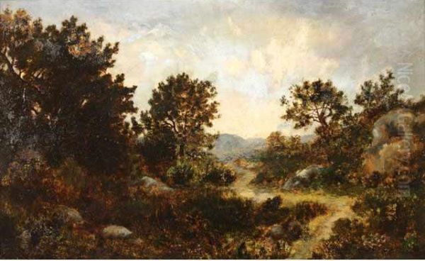 Lande D'arbonne Afontainebleau Oil Painting by Narcisse-Virgile D Az De La Pena