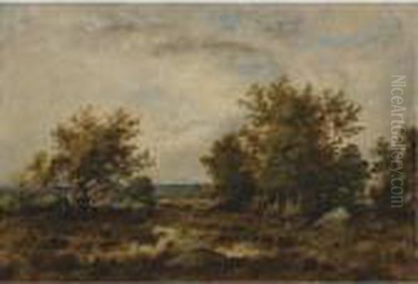 Pastoral Landscape Oil Painting by Narcisse-Virgile D Az De La Pena