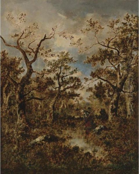 In The Forest Of Fontainebleau Oil Painting by Narcisse-Virgile D Az De La Pena