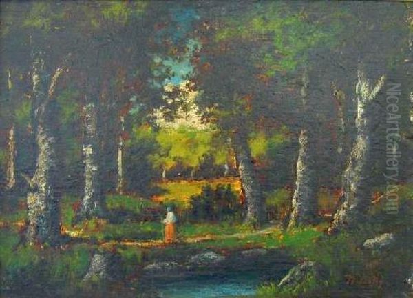 Forest At Fontainebleau Oil Painting by Narcisse-Virgile D Az De La Pena