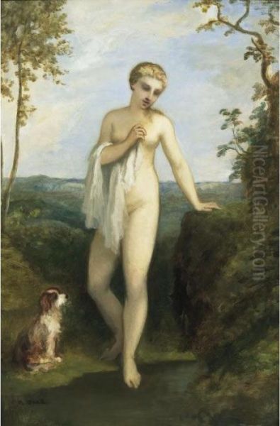 Bather Oil Painting by Narcisse-Virgile D Az De La Pena