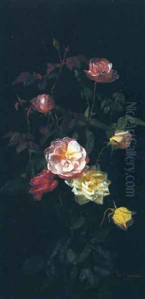 Roses I Oil Painting by George Cochran Lambdin