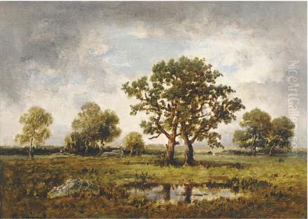 Le Foret De Barbizon Oil Painting by Narcisse-Virgile D Az De La Pena