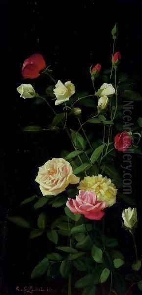 Still Life with Roses Oil Painting by George Cochran Lambdin