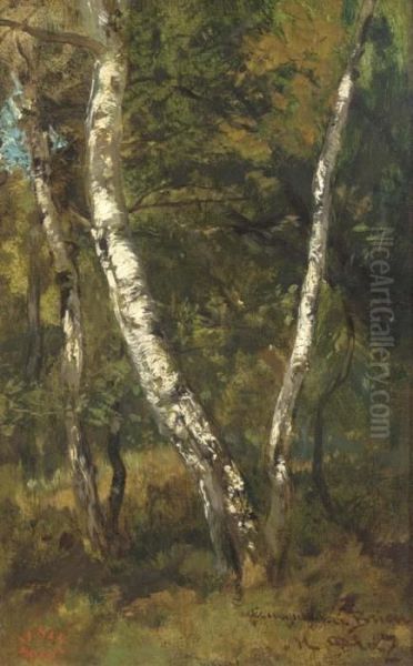 Un Foret Oil Painting by Narcisse-Virgile D Az De La Pena