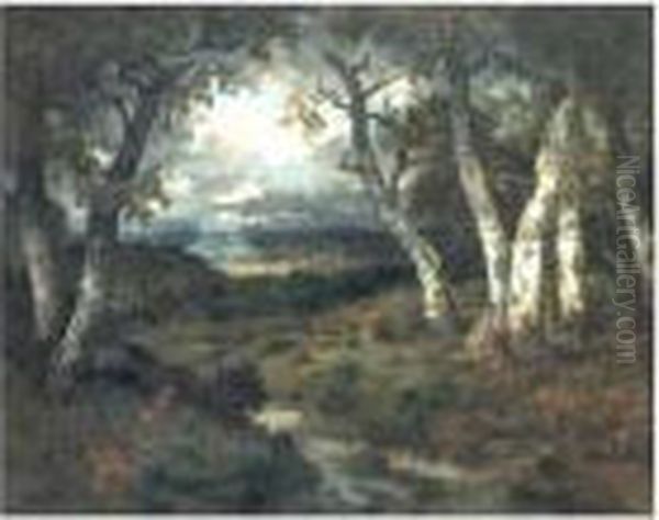 In The Forest Of Fontainbleau Oil Painting by Narcisse-Virgile D Az De La Pena