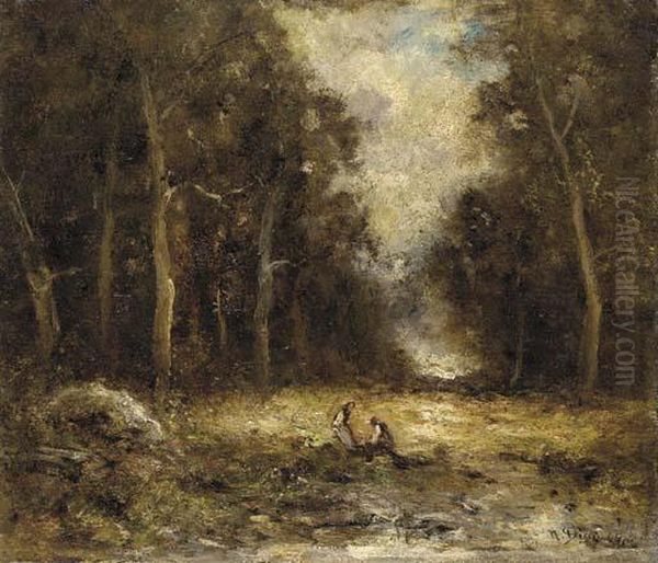 Clairiere En Foret Oil Painting by Narcisse-Virgile D Az De La Pena