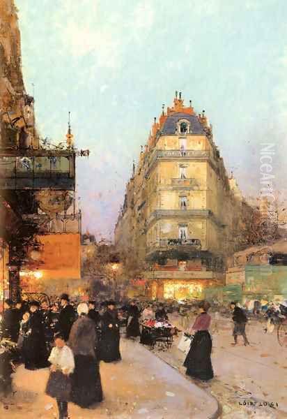 Les Grands Boulevards Oil Painting by Luigi Loir