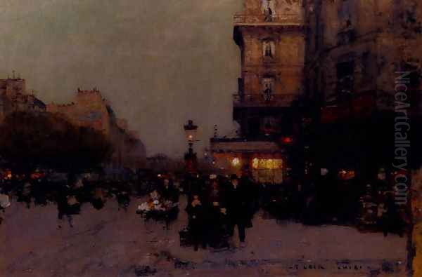 Boulevard Saint Michel Oil Painting by Luigi Loir