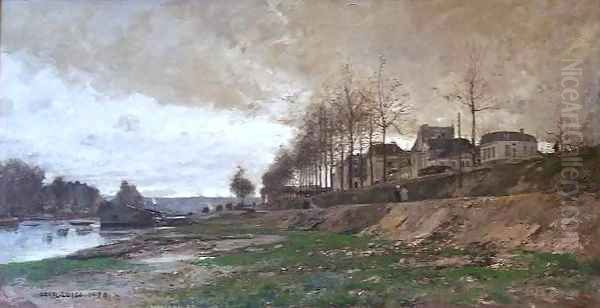 The National Embankment to Puteaux Oil Painting by Luigi Loir