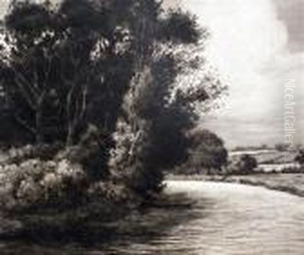 The Bend In The River Oil Painting by Herbert Thomas Dicksee