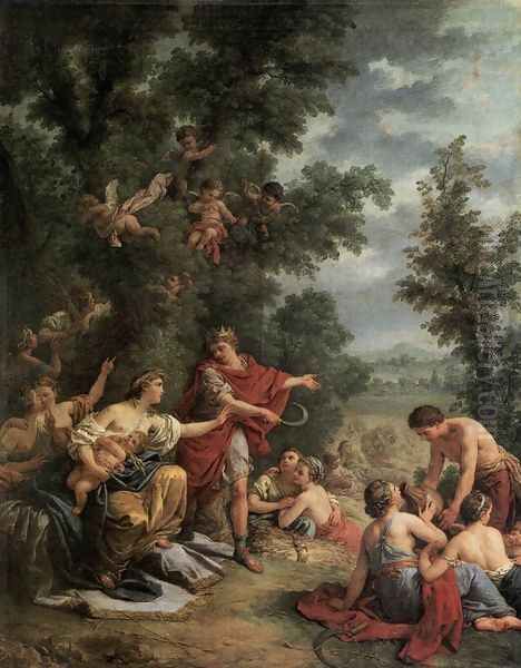 Ceres Teaching Agriculture to King Triptolemus 1769 Oil Painting by Louis Lagrenee