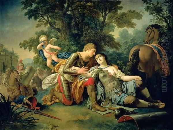 Tancred and Clorinda 1761 Oil Painting by Louis Lagrenee