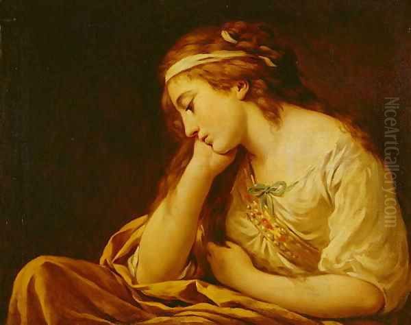 Melancholy Oil Painting by Louis Lagrenee