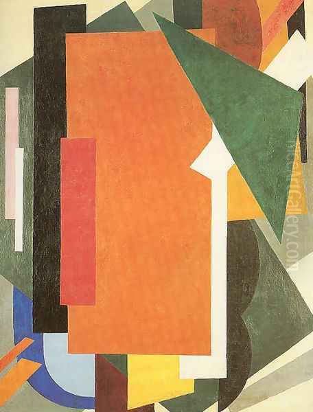 Architectonics in Painting 1916-17 Oil Painting by Popova Liubov (also known as Lubov or Lyubov)